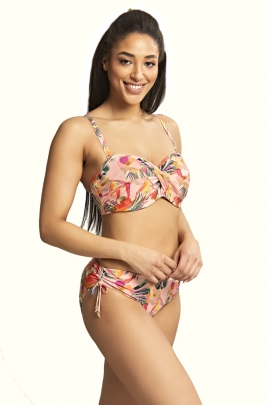 Panache Paradise pink tropical bandeau biustonosz do stroju kąpielowego