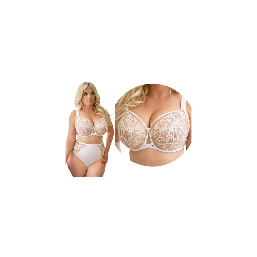 KrisLine Yes biały fullcup biustonosz soft