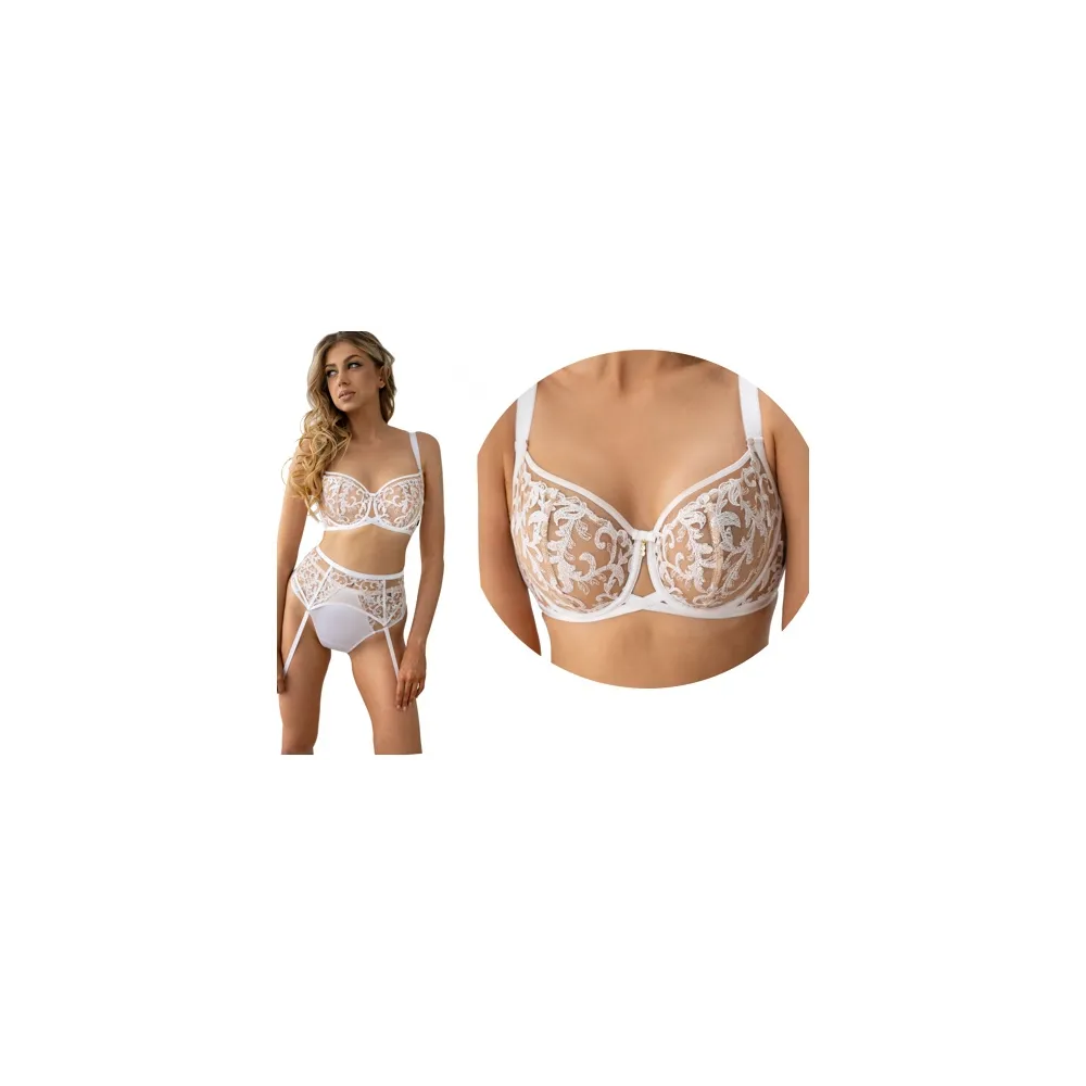 KrisLine Yes biały half-cup biustonosz soft
