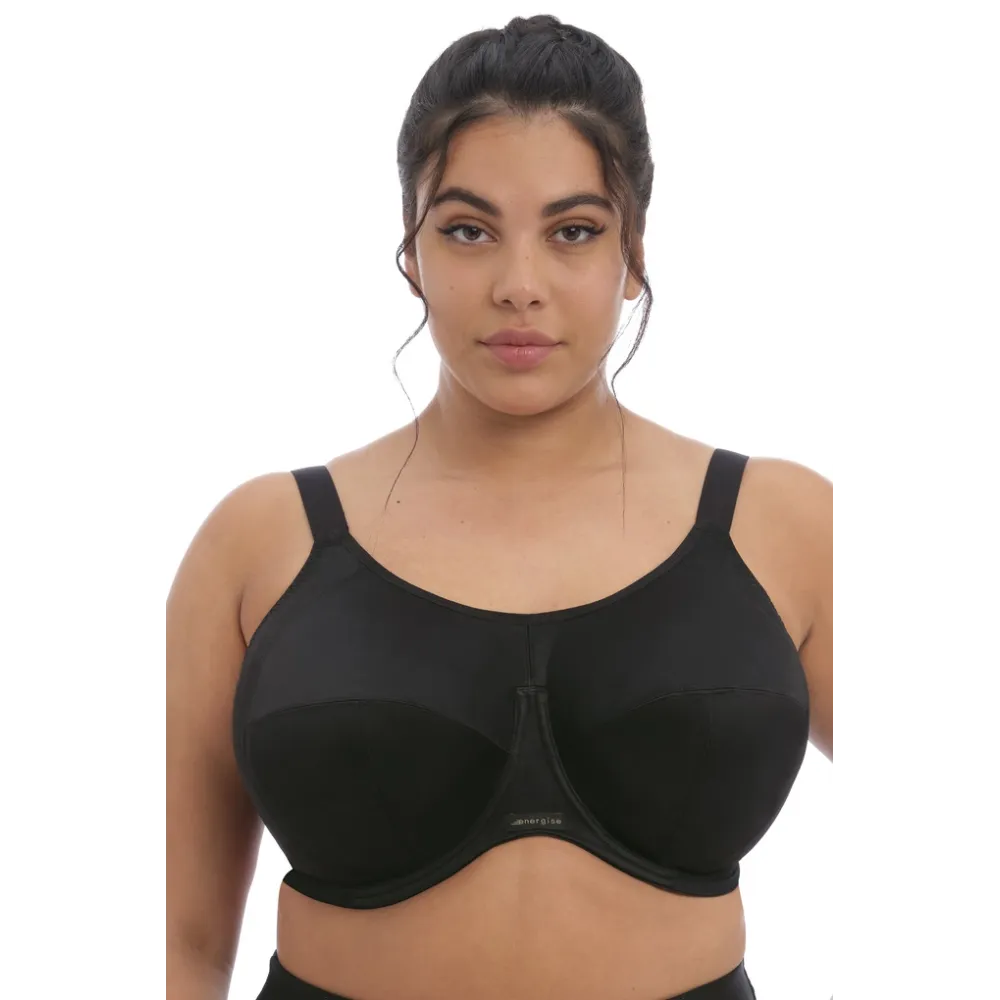 Elomi Energise black biustonosz sportowy soft