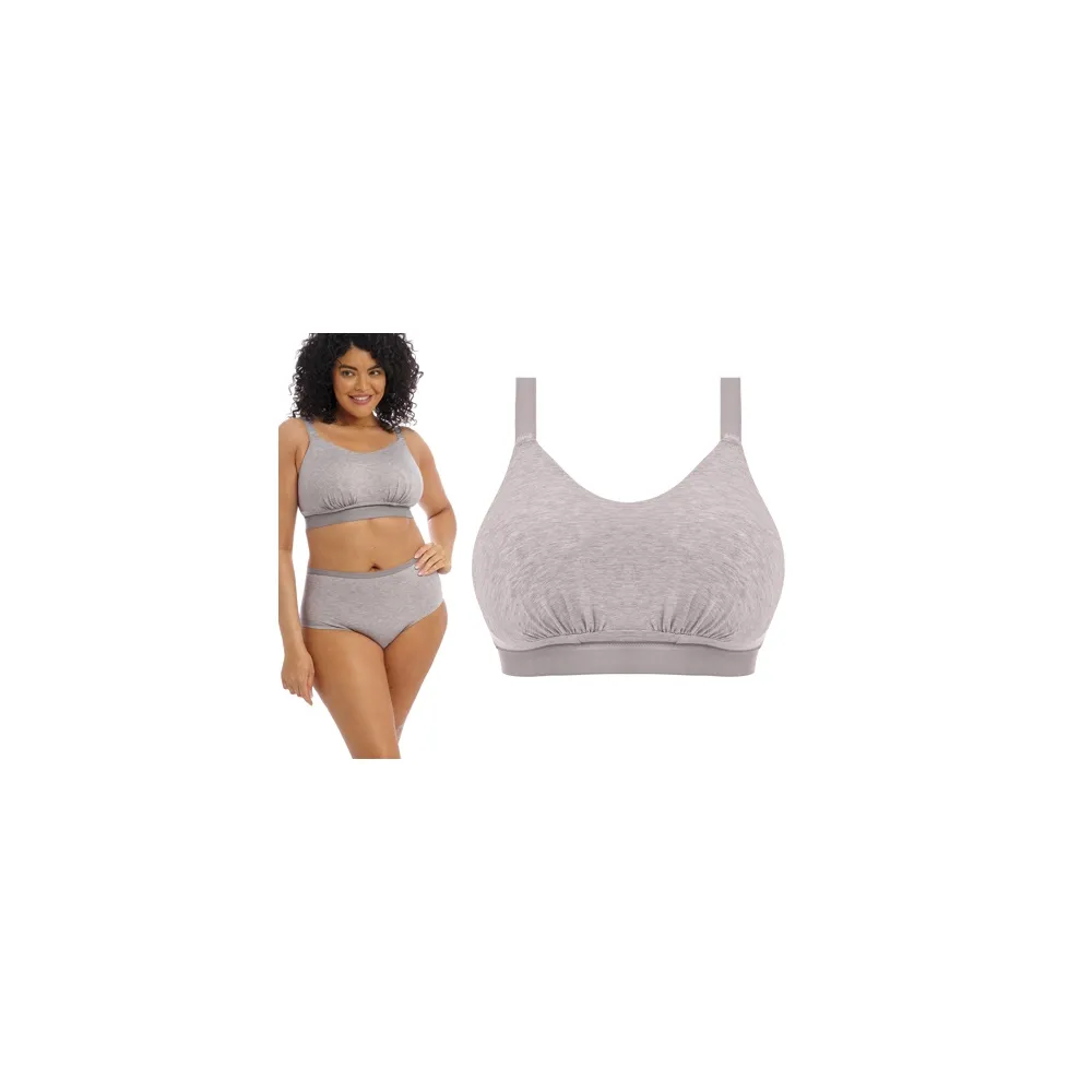 Elomi Downtime grey marl biustonosz bralette bez fiszbin