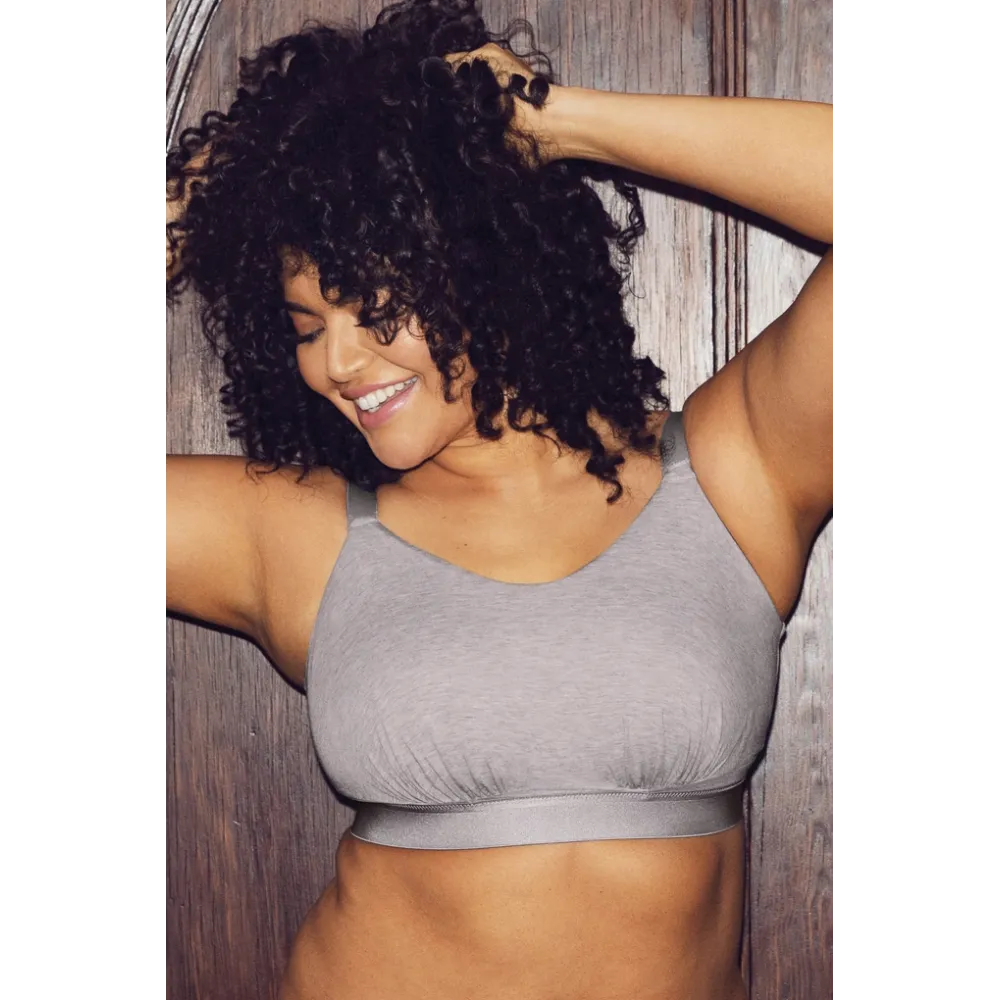 Elomi Downtime grey marl biustonosz bralette bez fiszbin