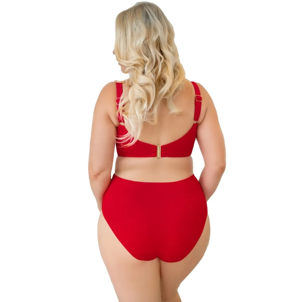 KrisLine Madera red figi wysokie do stroju kąpielowego
