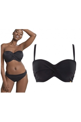 Panache Anya Riva black bandeau biustonosz do stroju kąpielowego