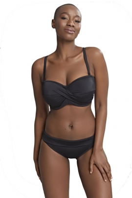 Panache Anya Riva black bandeau biustonosz do stroju kąpielowego