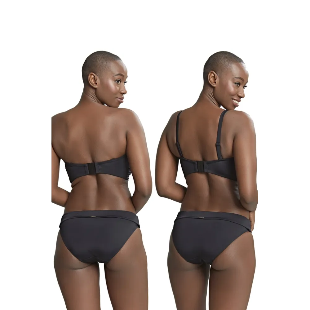 Panache Anya Riva black bandeau biustonosz do stroju kąpielowego