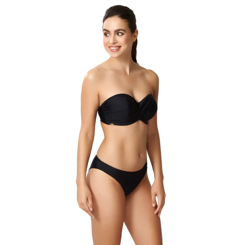 Panache Anya Riva black bandeau biustonosz do stroju kąpielowego