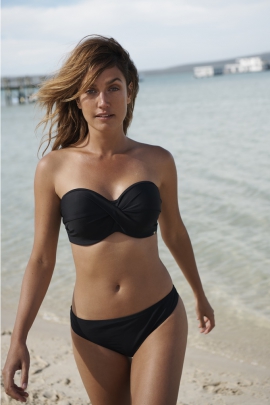 Panache Anya Riva black bandeau biustonosz do stroju kąpielowego