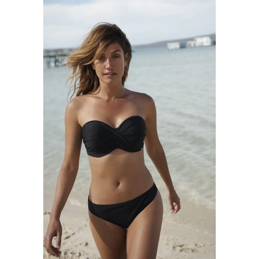 Panache Anya Riva black bandeau biustonosz do stroju kąpielowego