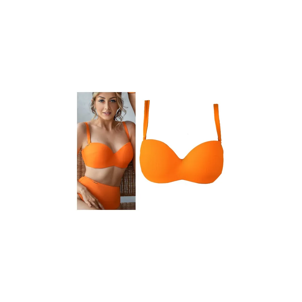 KrisLine Madera orange balconette MHM biustonosz do stroju kąpielowego