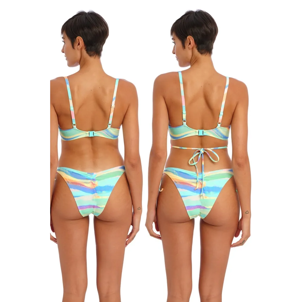 Freya Summer Reef aqua padded plunge biustonosz usztywniany do stroju kąpielowego