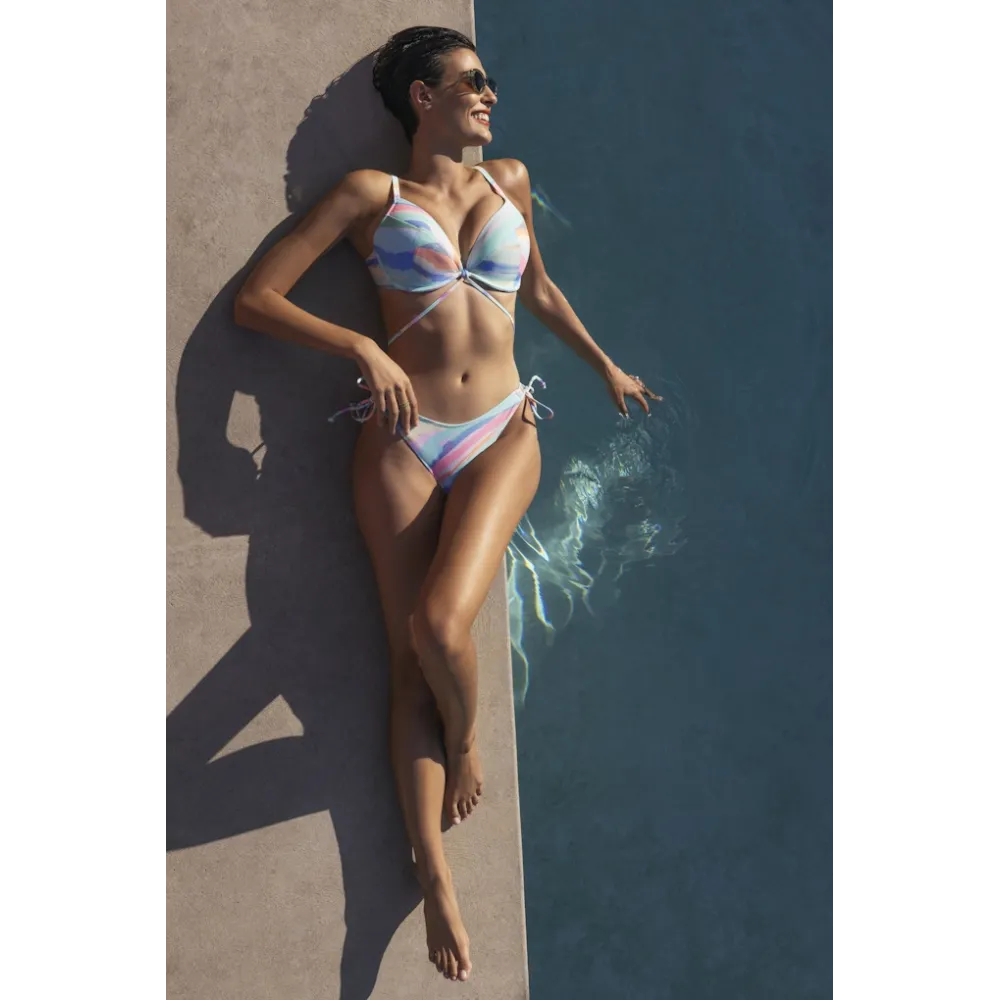 Freya Summer Reef aqua padded plunge biustonosz usztywniany do stroju kąpielowego
