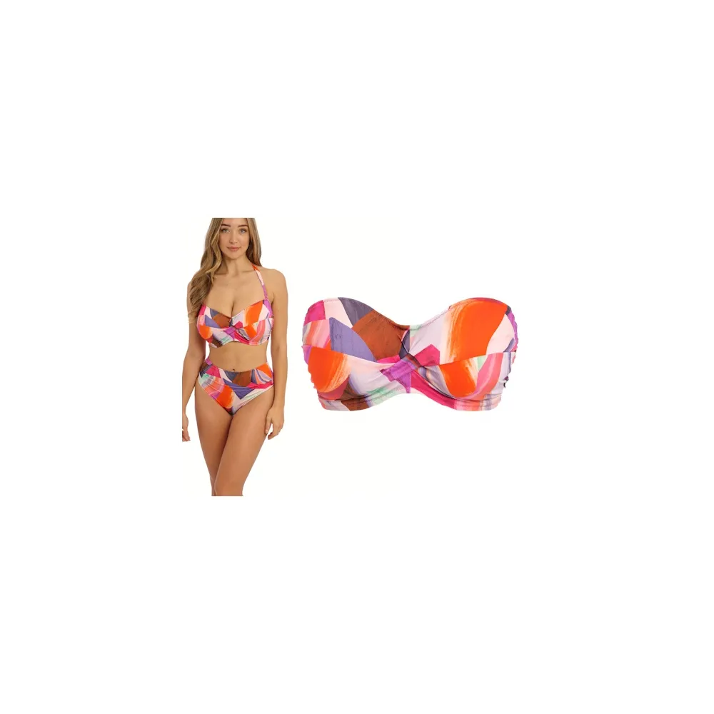 Aguada Beach sunrise bandeau bustonosz z odpinanymi ramiączkami do stroju kąpielowego