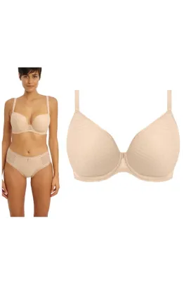 Freya Tailored natural beige Deco plunge biustonosz usztywniany