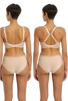 Freya Tailored natural beige Deco plunge biustonosz usztywniany