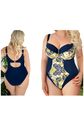 KrisLine Paros navy bodysoft 1-częściowy strój kąpielowy