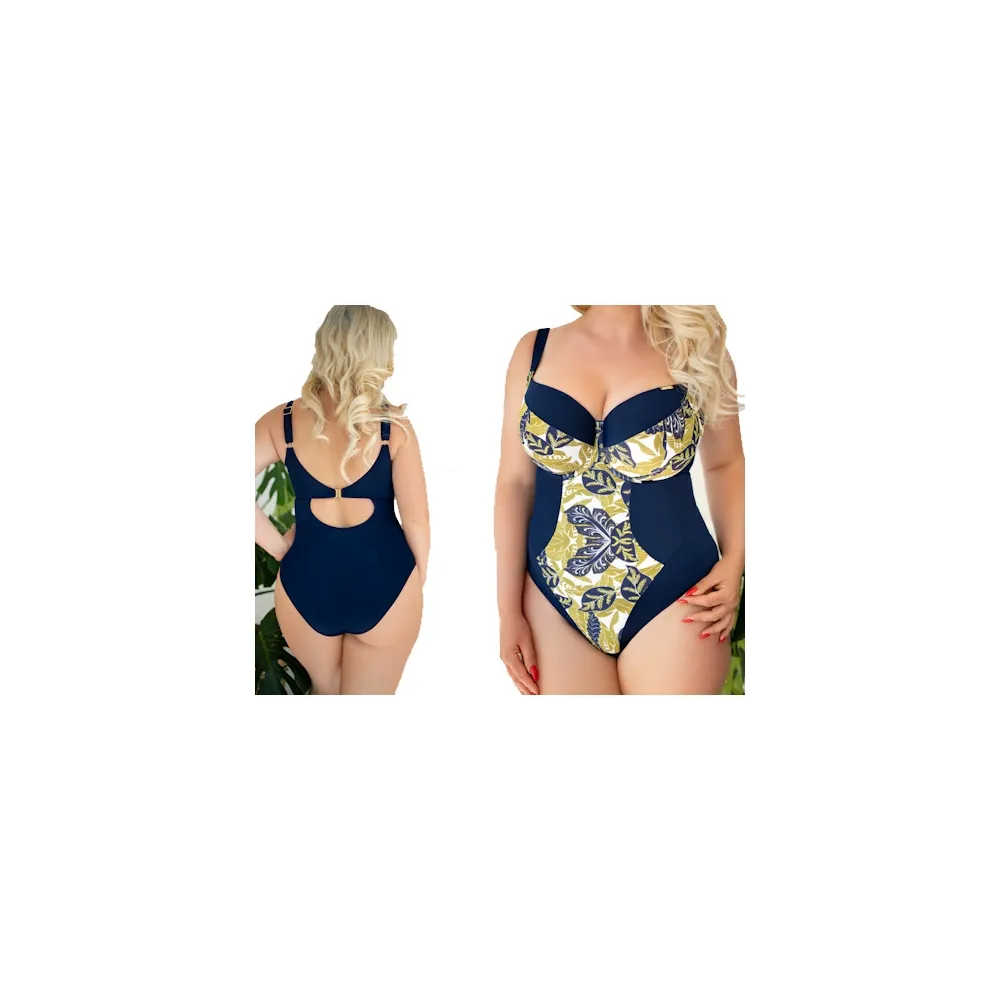 KrisLine Paros navy bodysoft 1-częściowy strój kąpielowy