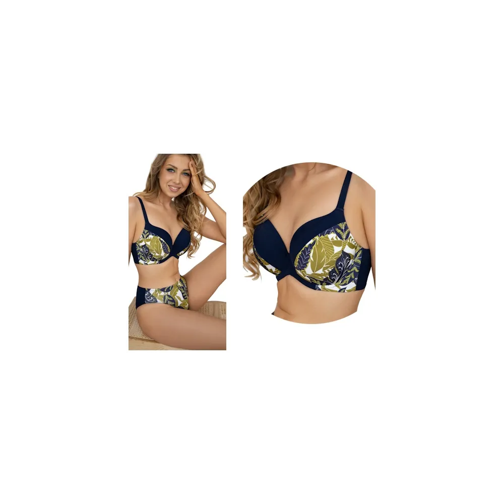 KrisLine Paros navy bra ultra biustonosz do stroju kąpielowego