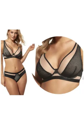 Lupoline 2325 bralette czarny biustonosz soft