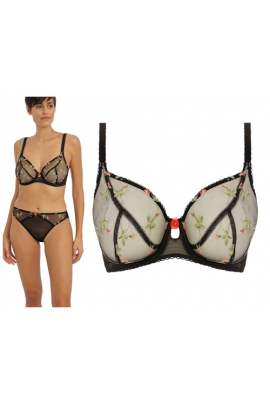 Freya Rose Blossom black biustonosz soft plunge