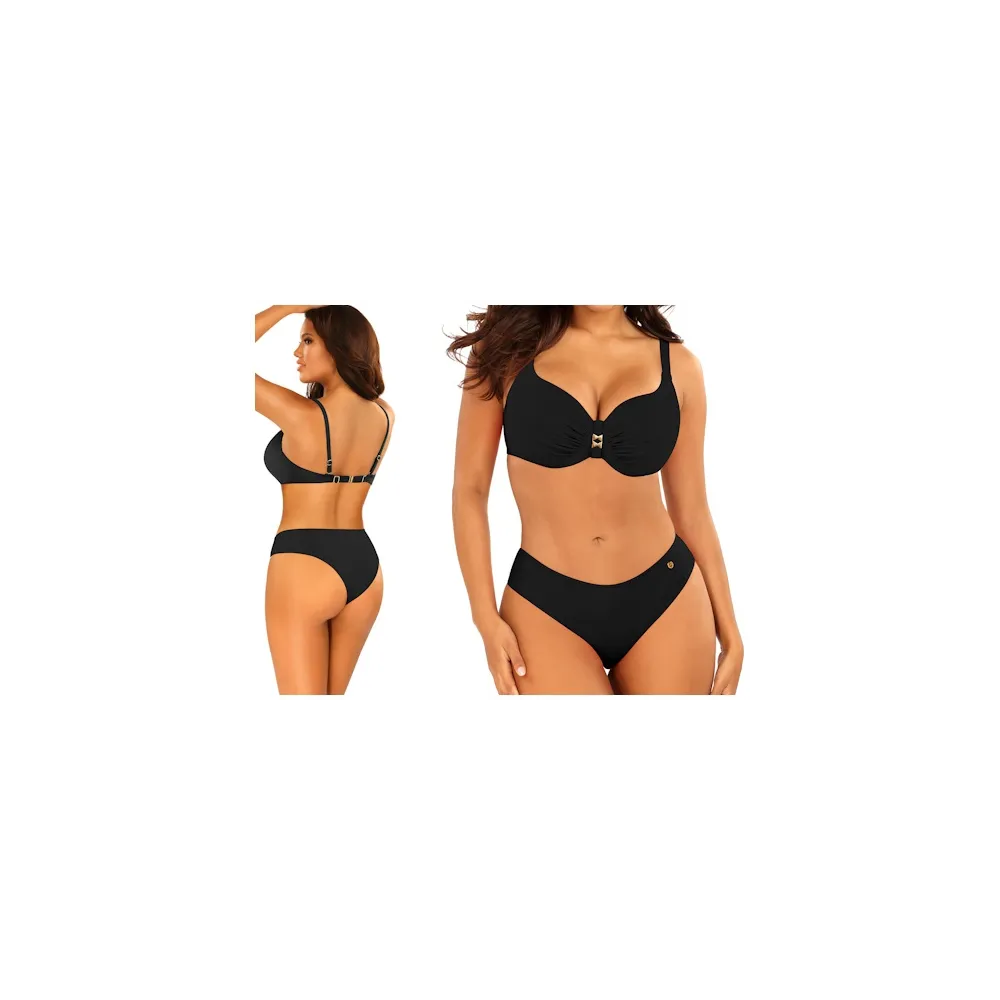 Self 23 993D2 19 czarny mega push-up strój kąpielowy komplet 2cz