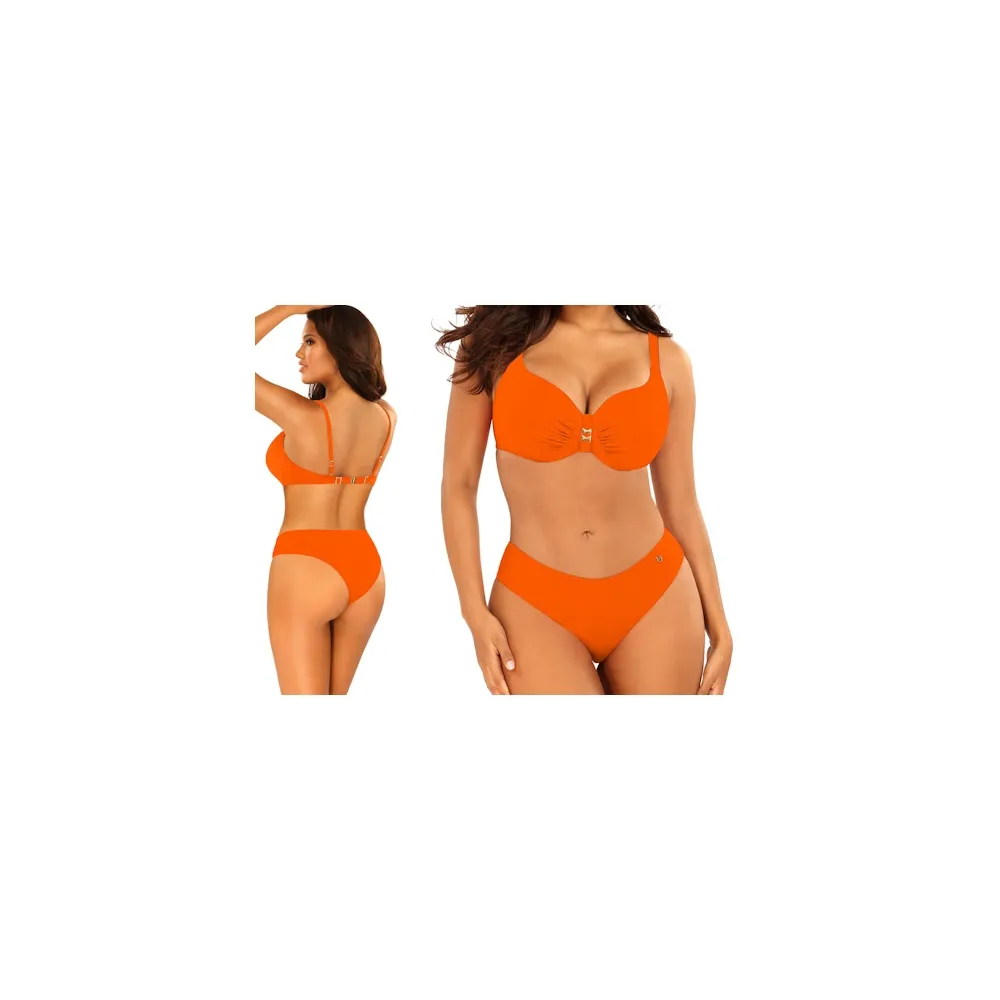 Self 23 993D2 26c pomarańcz mega push-up strój kąpielowy komplet 2cz
