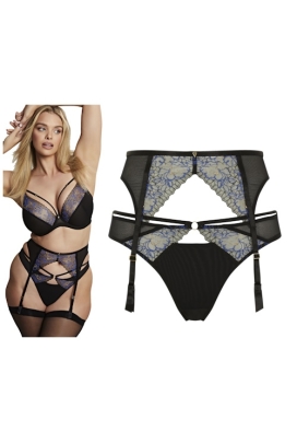 Cleo by Panache Valentina luxe black pas do pończoch
