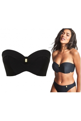 Panache Marianna black bandeau biustonosz do stroju kąpielowego