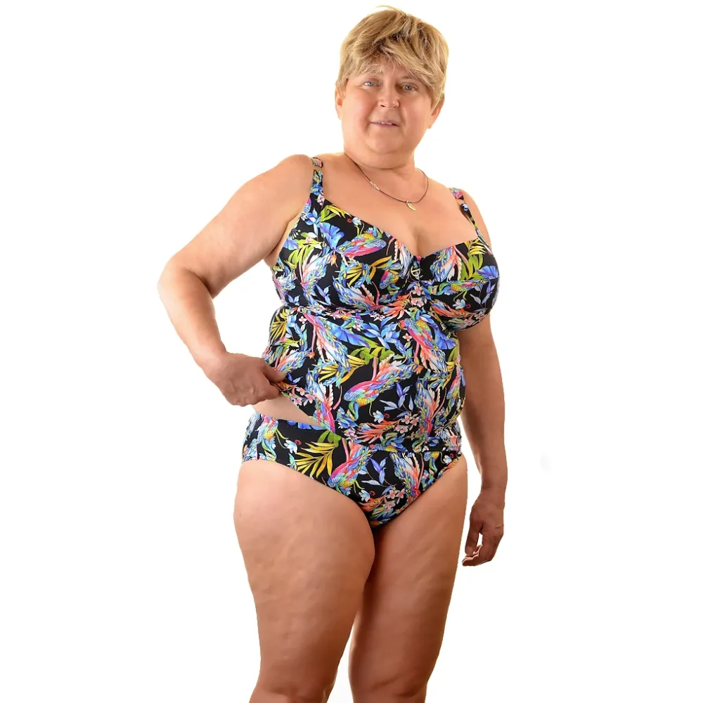 Dalia dream czarne tankini K26 soft koszulka kąpielowa z fiszbinami