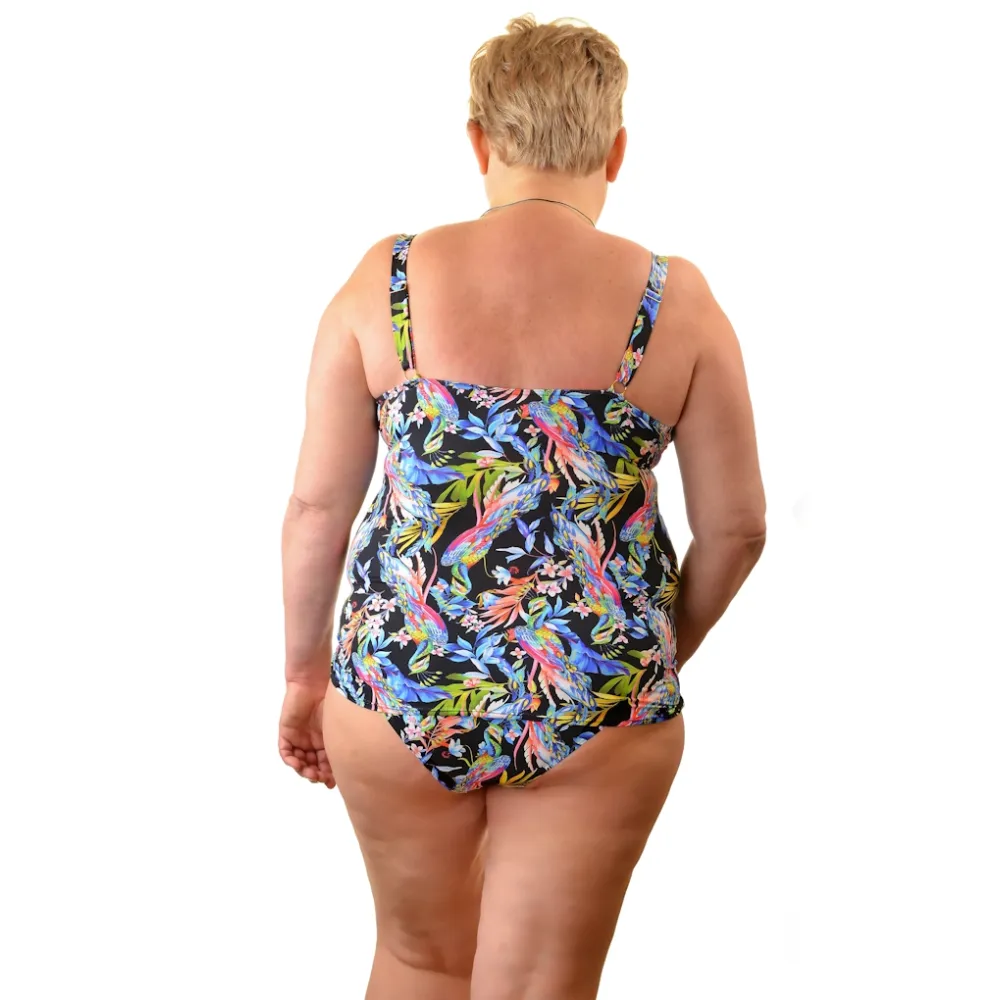 Dalia dream czarne tankini K26 soft koszulka kąpielowa z fiszbinami