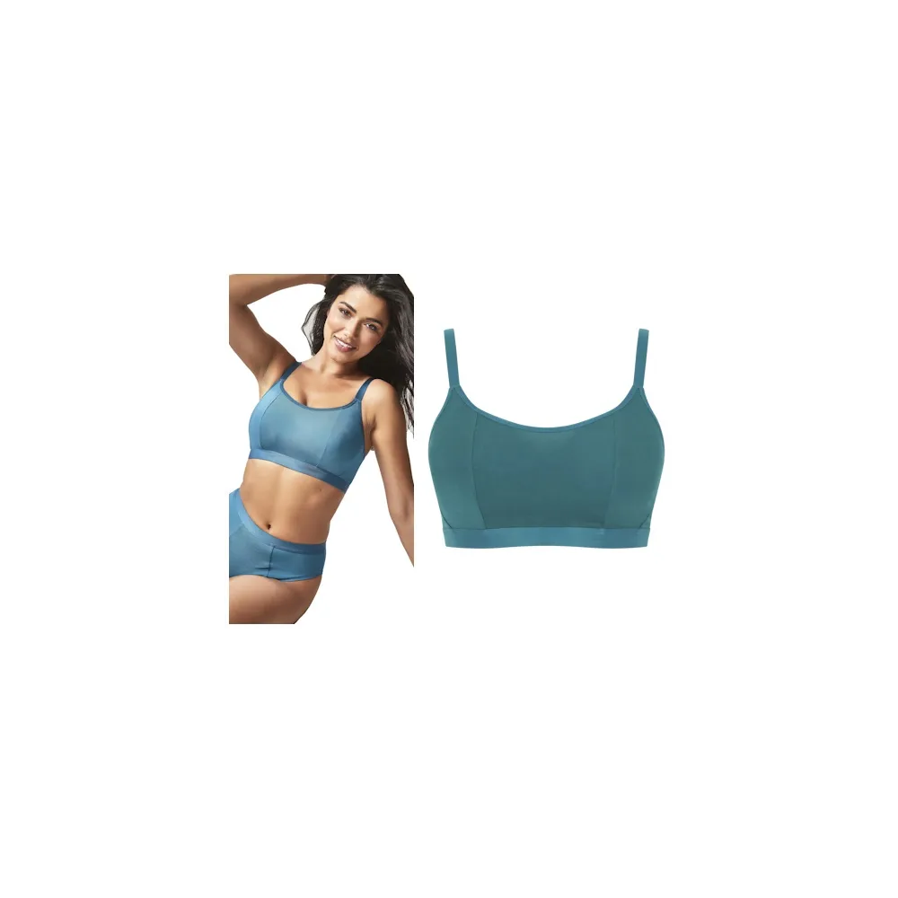 Panache Adore teal bez fiszbin top-biustonosz bralette
