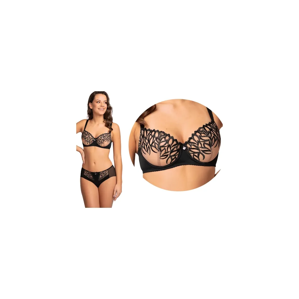 Nessa Branna czerń half-cup biustonosz soft