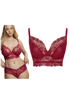 Cleo by Panache Selena ruby red longline biustonosz soft