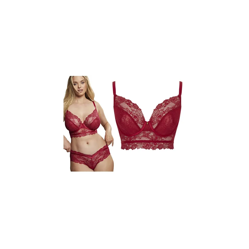 Cleo by Panache Selena ruby red longline biustonosz soft