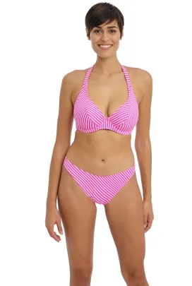 Freya Jewel Cove stripe raspberry halter top biustonosz do stroju kąpielowego