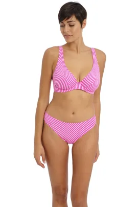 Freya Jewel Cove stripe raspberry figi bikini do stroju kąpielowego