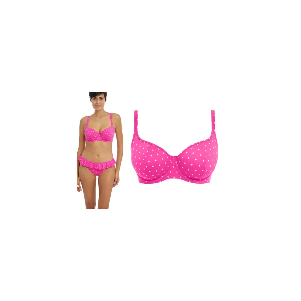 Freya Jewel Cove raspberry sweetheart biustonosz usztywniany do stroju kąpielowego