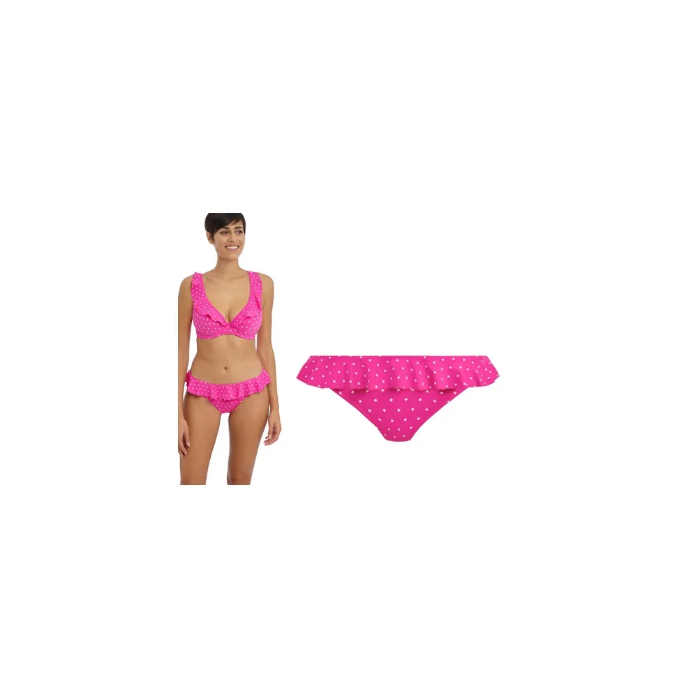 Freya Jewel Cove raspberry figi z falbanką do stroju kąpielowego
