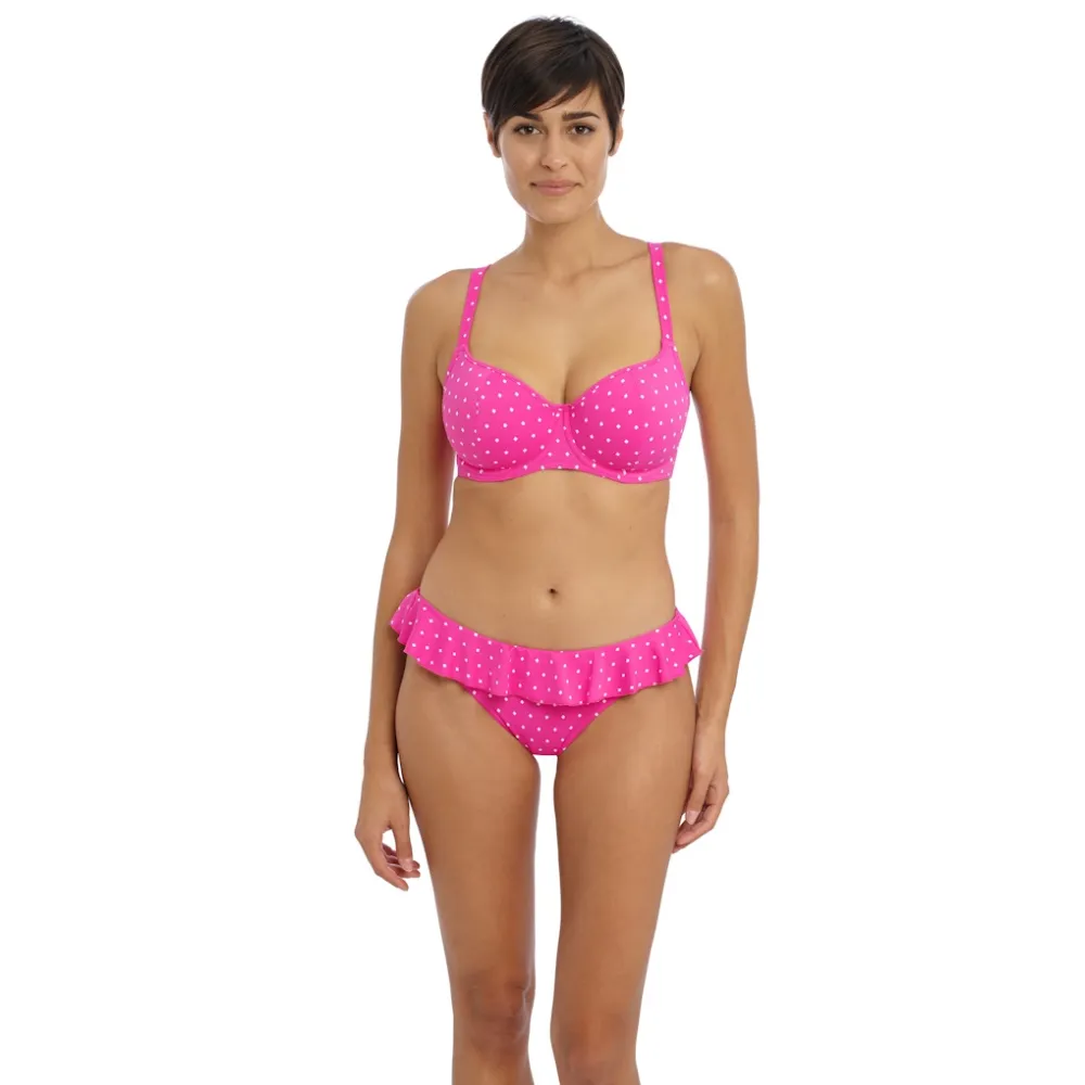 Freya Jewel Cove raspberry figi z falbanką do stroju kąpielowego
