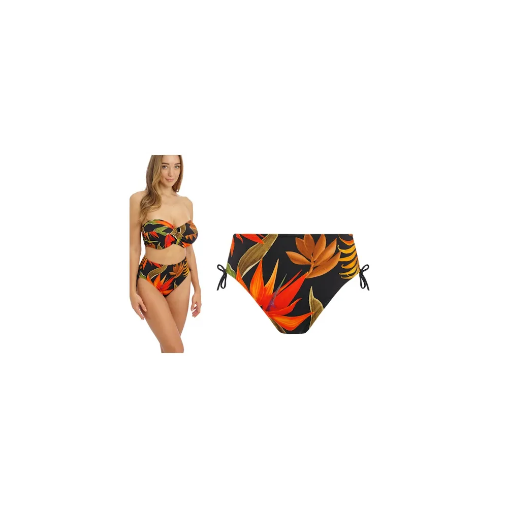 Fantasie Pichola black figi wysokie z troczkami do stroju kąpielowego