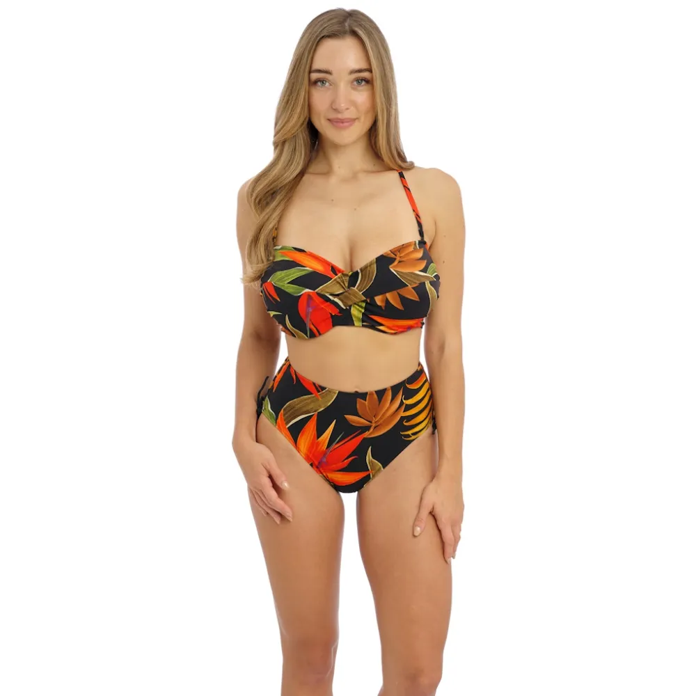 Fantasie Pichola black figi wysokie z troczkami do stroju kąpielowego