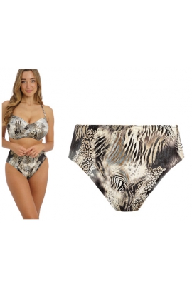 Fantasie Seraya Sands monochrome  figi high waist do stroju kąpielowego