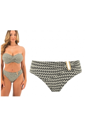 Fantasie Koh Lipe black and cream figi mid rise do stroju kąpielowego