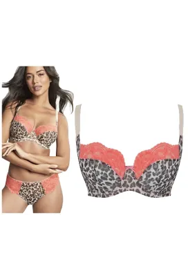 Panache Nina leopard coral biustonosz soft