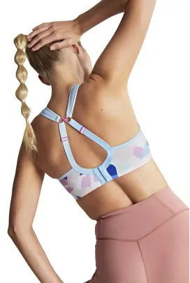 Panache Sport abstract pink biustonosz sportowy z fiszbinami