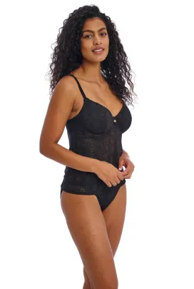 Freya Nomad Nights black tankini koszulka do stroju kąpielowego