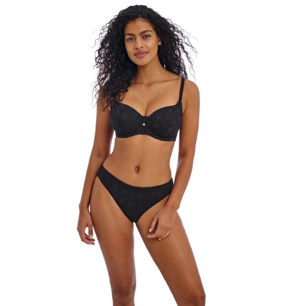 Freya Nomad Nights black sweetheart biustonosz usztywniany do stroju kąpielowego
