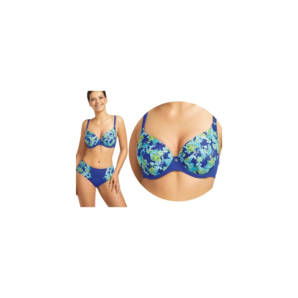 Nessa Havana chabr wzory push up biustonosz do stroju kąpielowego