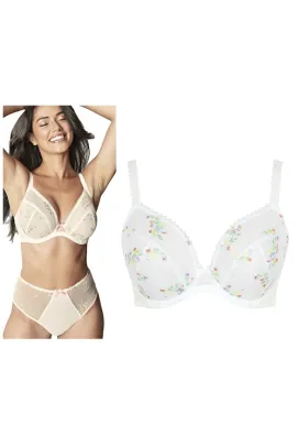 Panache Meadow ivory plunge biustonosz soft