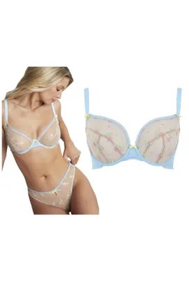 Cleo by Panache Astrid pale blue plunge biustonosz soft